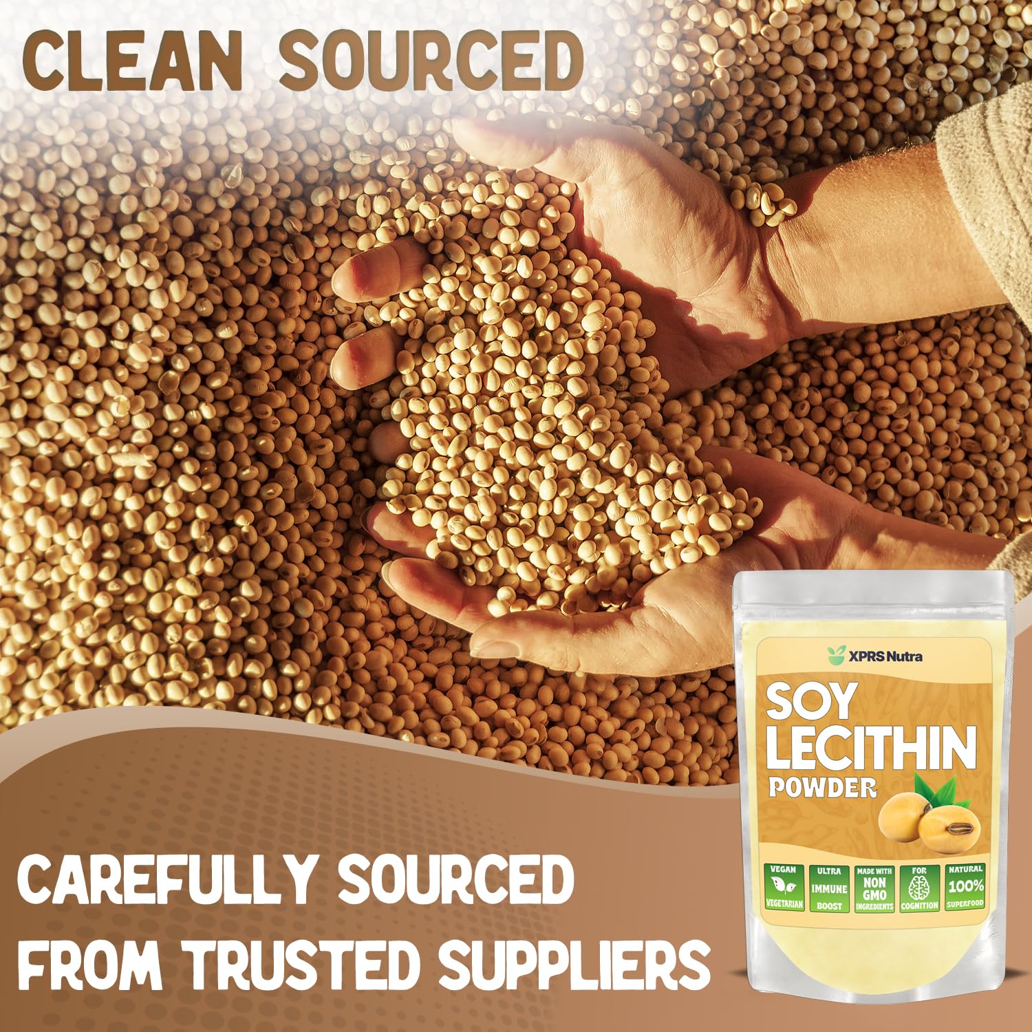 XPRS Nutra Soy Lecithin Powder packaging box and container