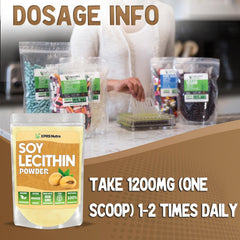 Soy Lecithin powder being added to a recipe for emulsification