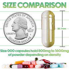 Vegetarian pill capsules 000 - transparent and easy to fill