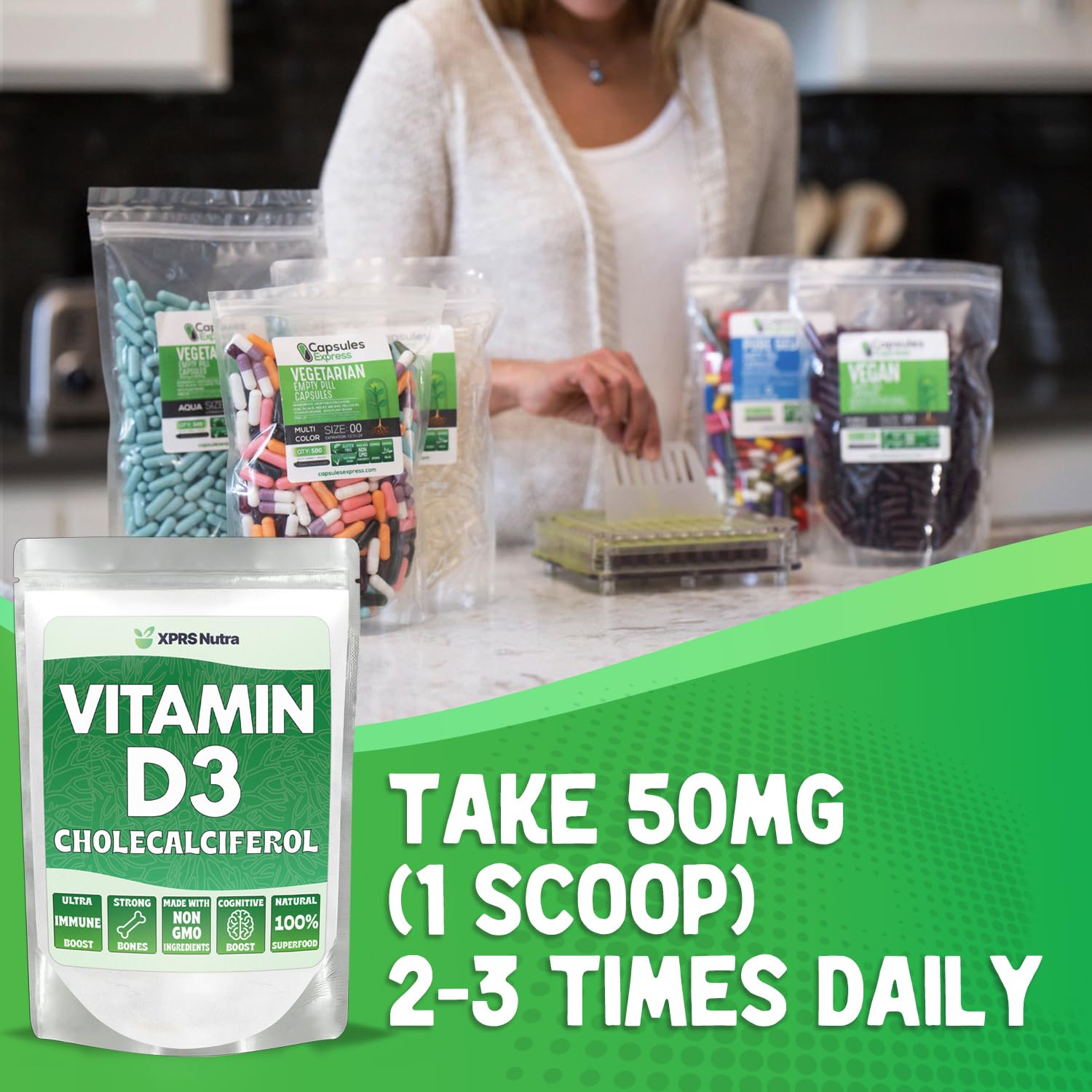 Vitamin D3 powder for baking and recipes