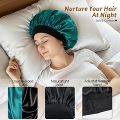 XRACEPHOL pillow-protection satin bonnet keeps pillow clean overnight