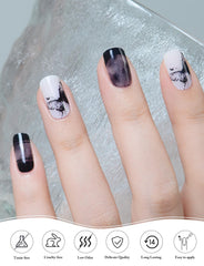 XT gel nail wraps with holographic glitter R09 for dazzling at-home manicure.