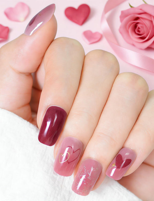 XT semi-cured gel nail strips kit includes tools for a complete at-home manicure