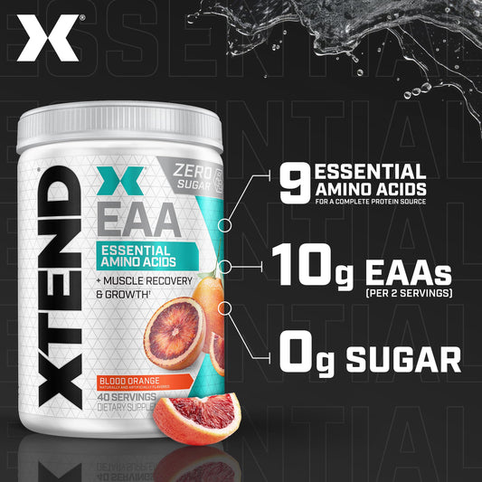 Close-up of Xtend EAA + BCAA powder scoop with label