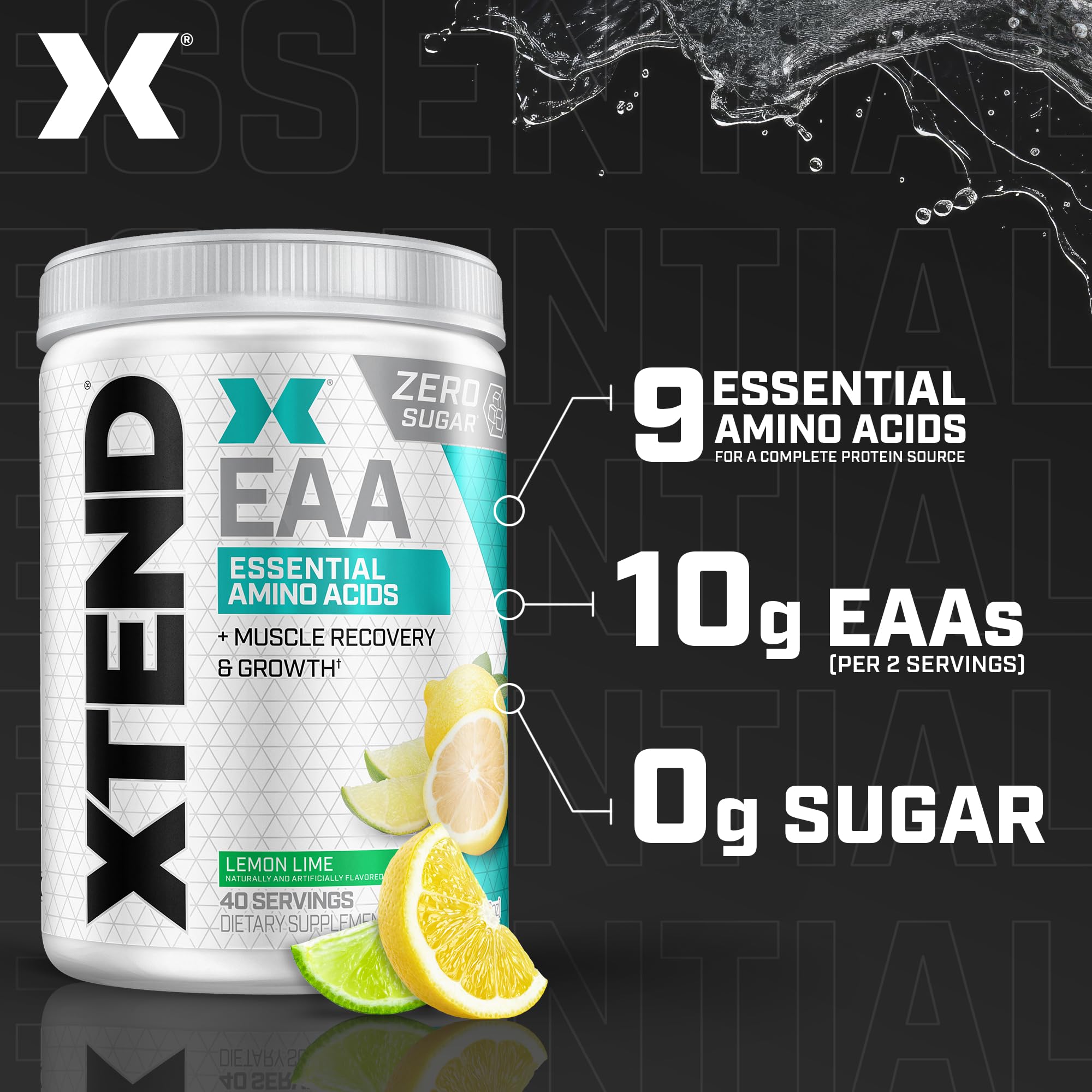 Serving scoop with Xtend EAA + BCAA powder Lemon Lime