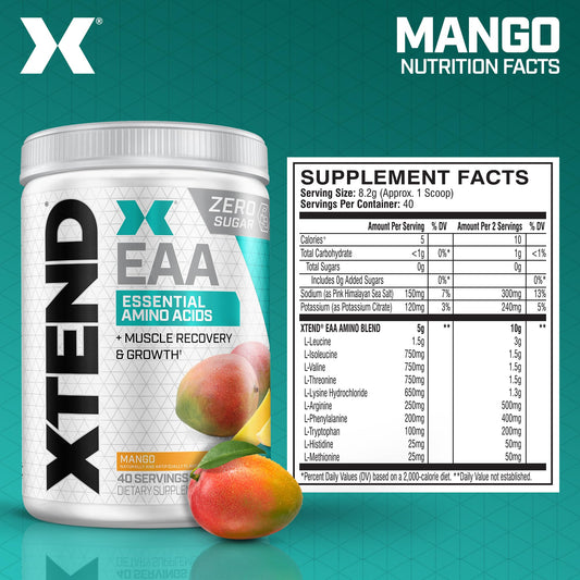 Front packaging of Xtend EAA + BCAA mango powder