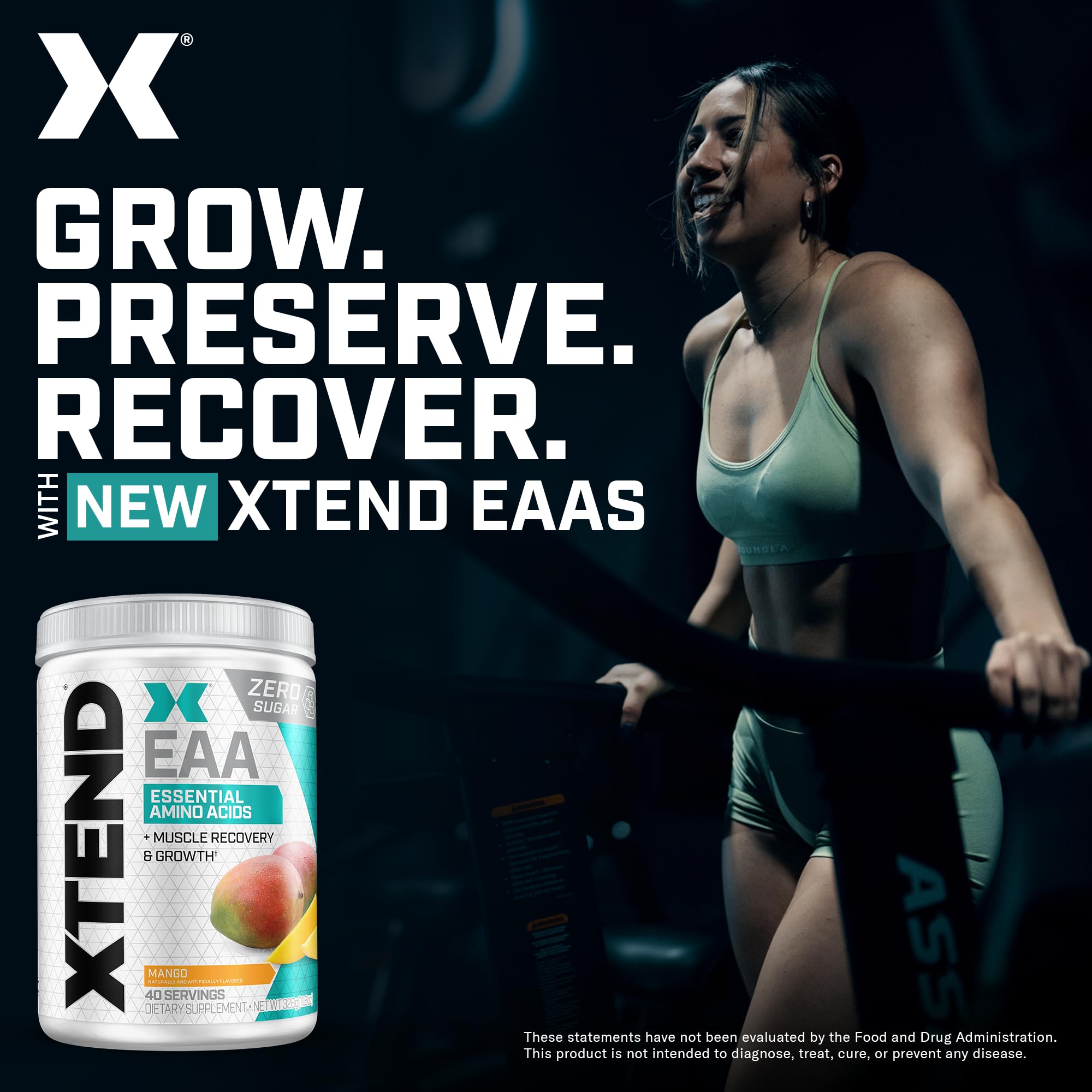 Glass with Xtend EAA + BCAA mango powder