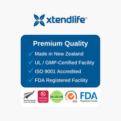 Heart health concept with Xtend-Quinol branding