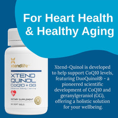 Ingredients panel for Xtend-Quinol