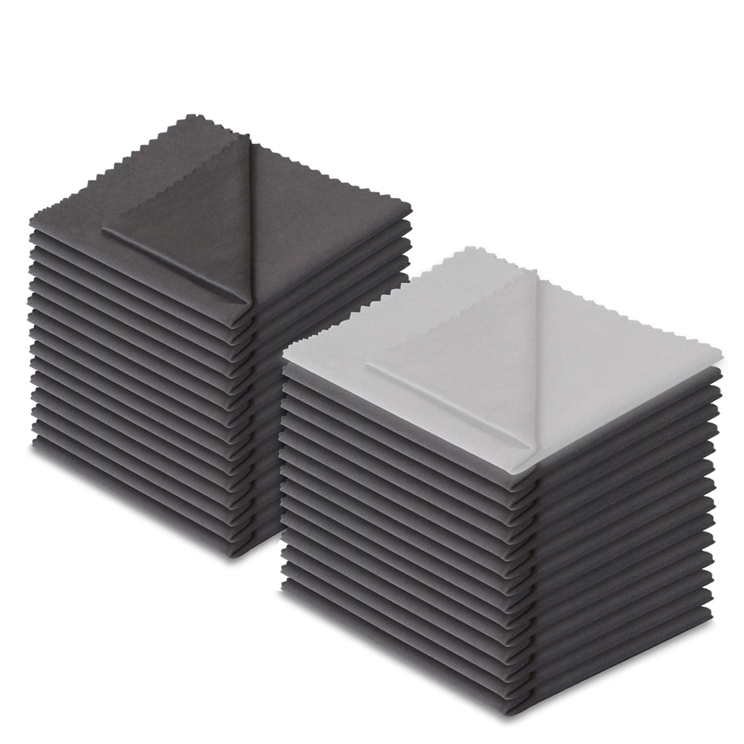 Xthel 30-pack microfiber cleaning cloths package in grey and white