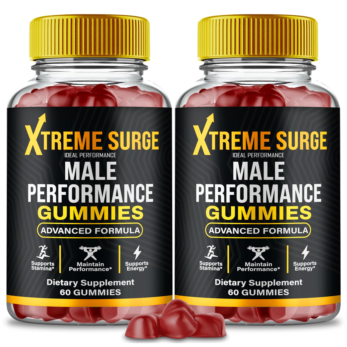 Xtreme Surge Gummies bottle and label