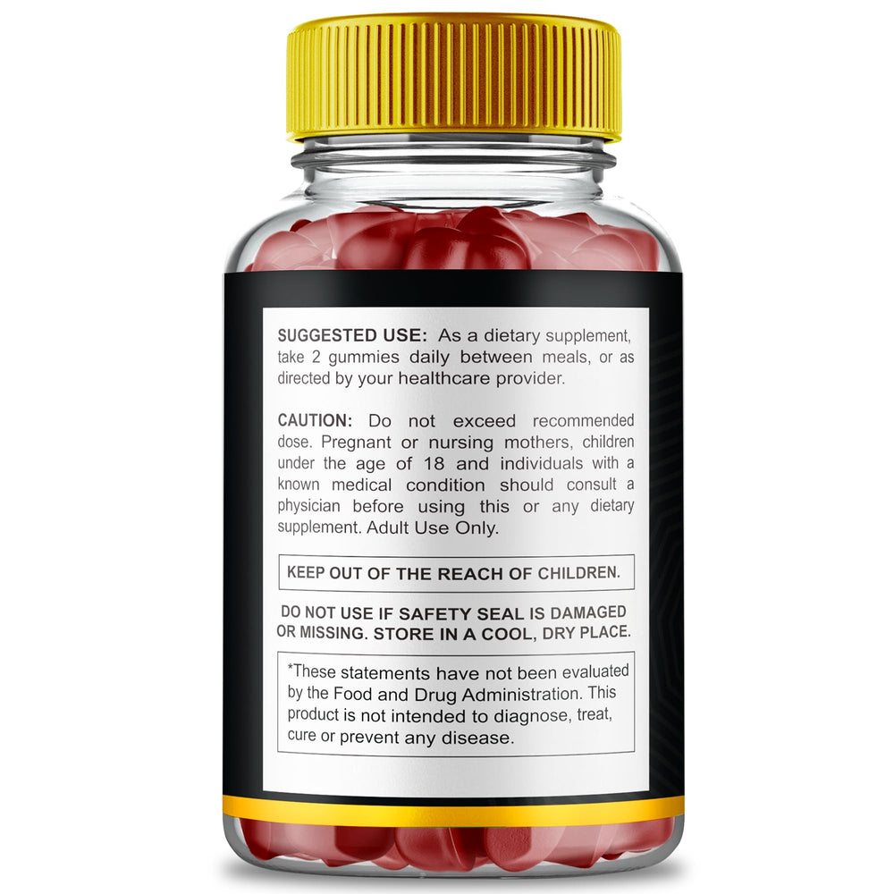 Xtreme Surge Gummies nutrition facts label