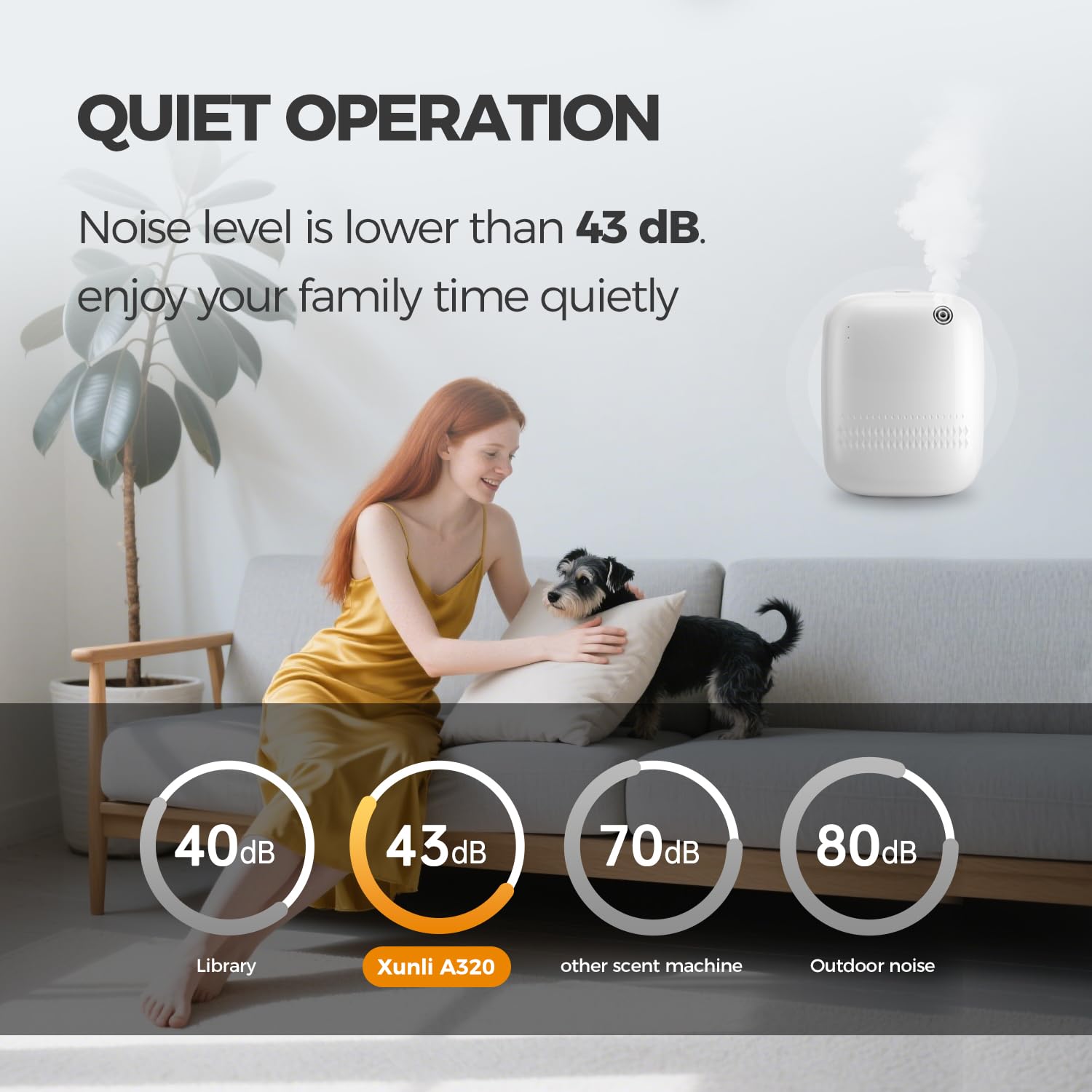 XunliAero quiet operation fan depiction emphasize silent performance