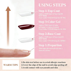 XunmotorYao six-color gel nail polish set offering versatile shade options.