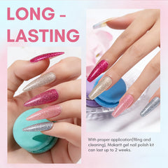 XunmotorYao gel nail polish set pearl finish adds soft elegance to nails.
