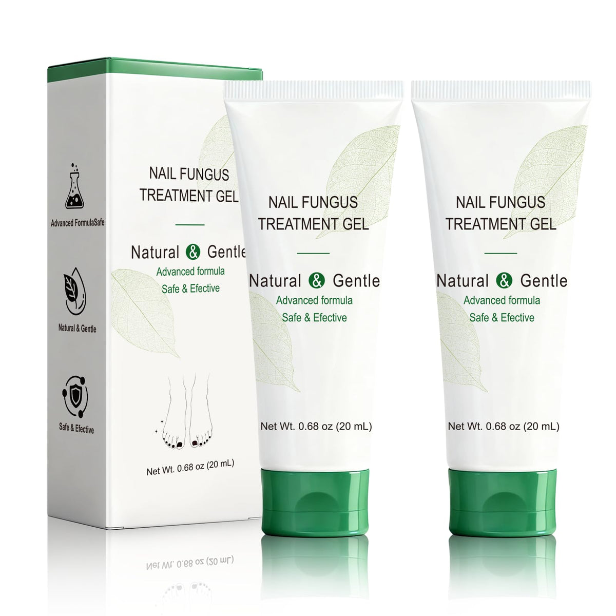 Xvywalo Nail Fungus Treatment Gel packaging highlighting easy-to-use home care