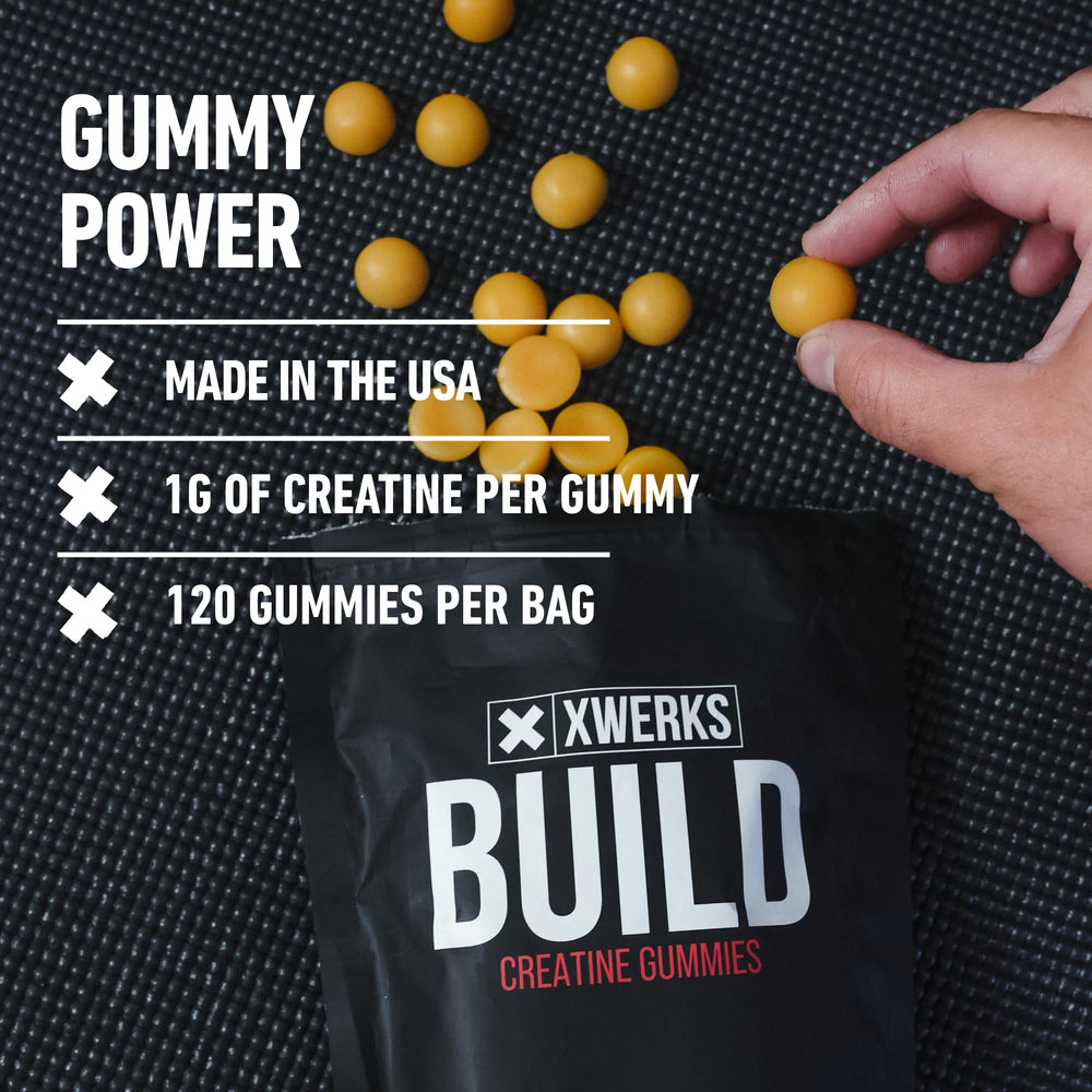 Nutrition facts for Xwerks Build Creatine Gummies