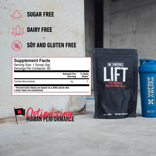 Micronized creatine powder with 5000mg per serving