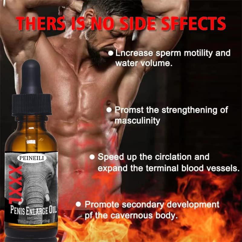 Natural plant extracts featured on XXXL men's oil packaging