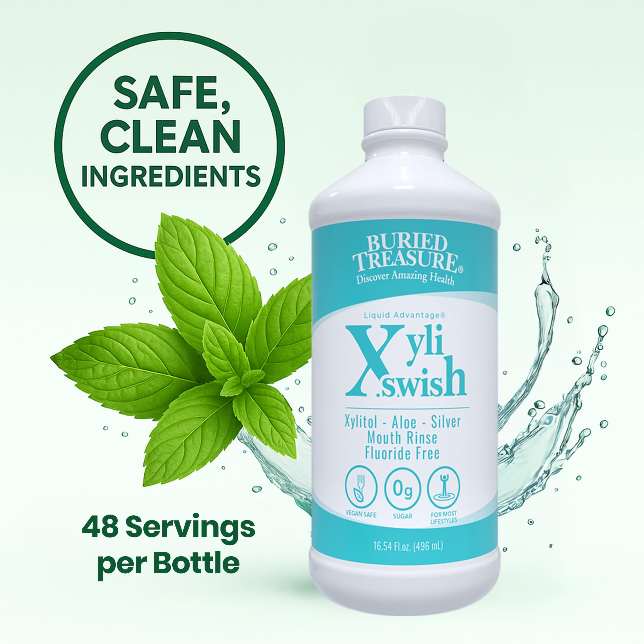Seal indicating alcohol-free and fluoride-free formula