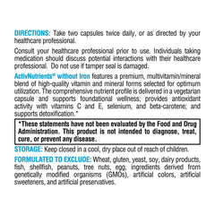 Antioxidant support with vitamins C and E, selenium, beta carotene