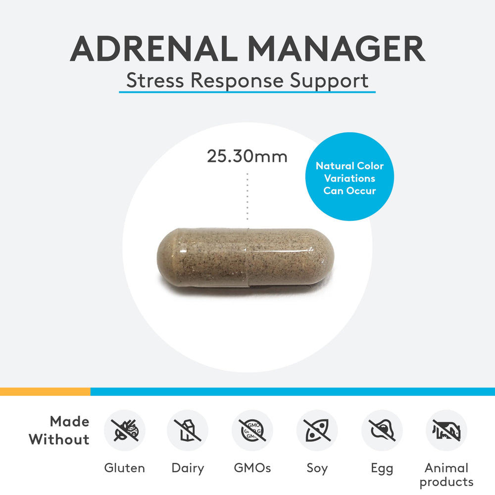 XYMOGEN Adrenal Manager bottle with capsules