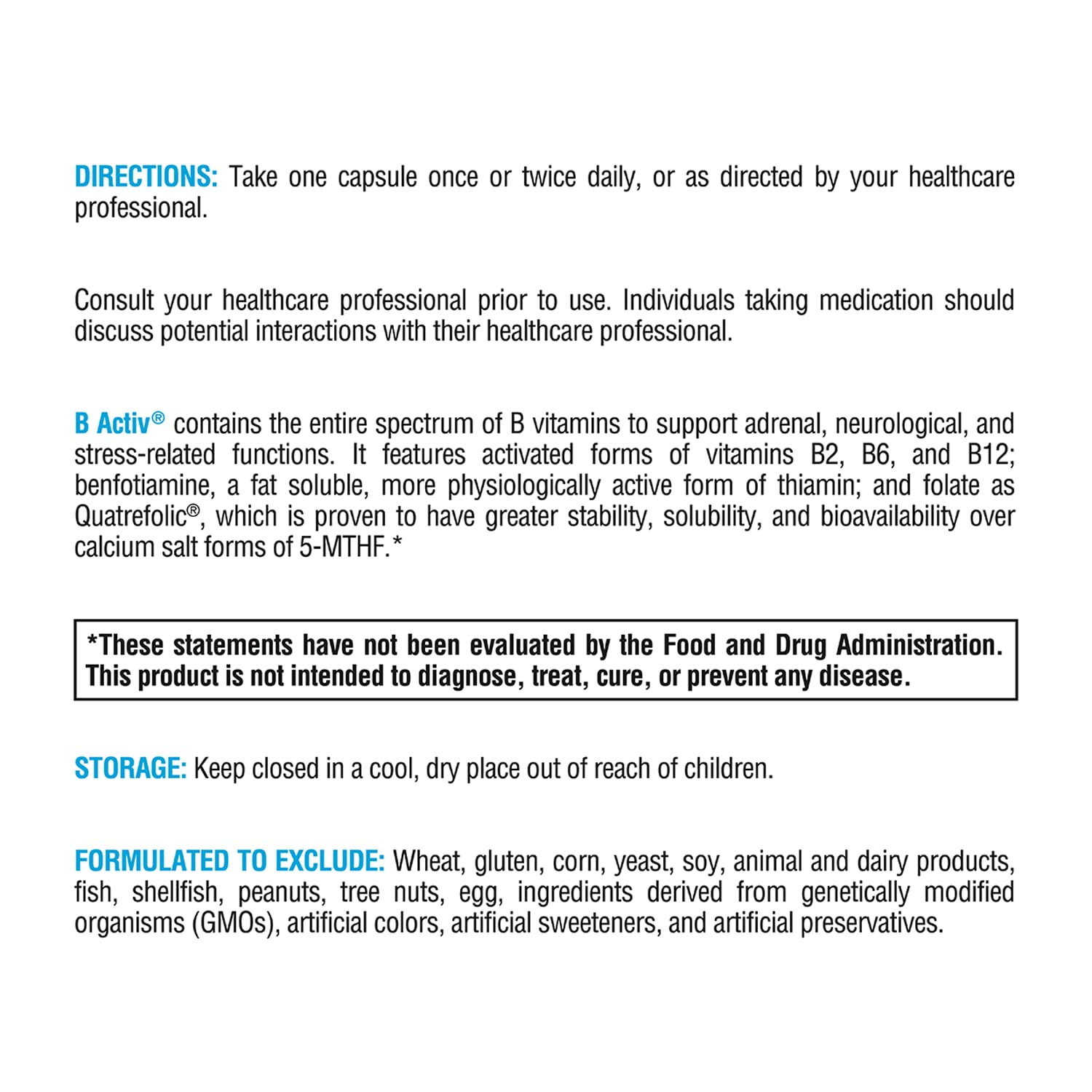 Vitamin B Complex capsules in an open bottle on white background