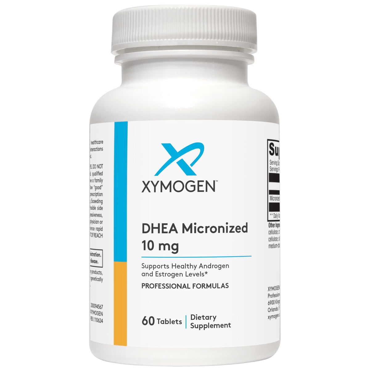 XYMOGEN DHEA 10 mg bottle label on white background