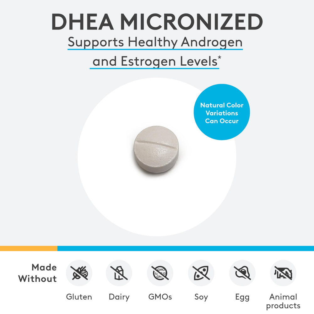 Supplement facts panel for XYMOGEN DHEA 10 mg