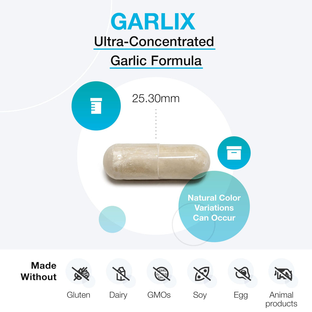 GarliX ingredient label showing garlic extract