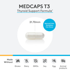 MedCaps T3 supplement facts panel