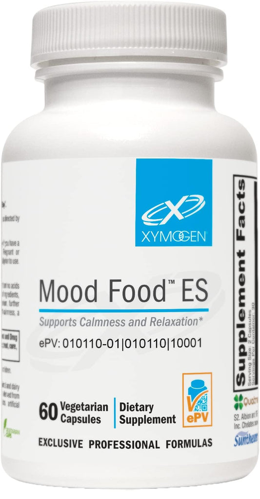 XYMOGEN Mood Food ES bottle with 60 capsules