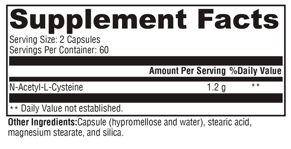 NAC 600mg capsules for immune support