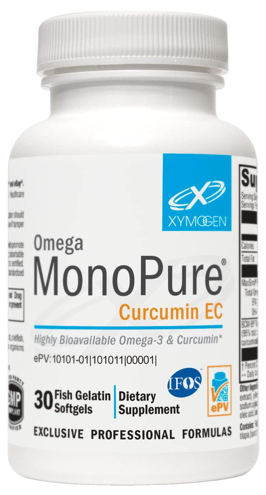 XYMOGEN Omega MonoPure Curcumin EC bottle label