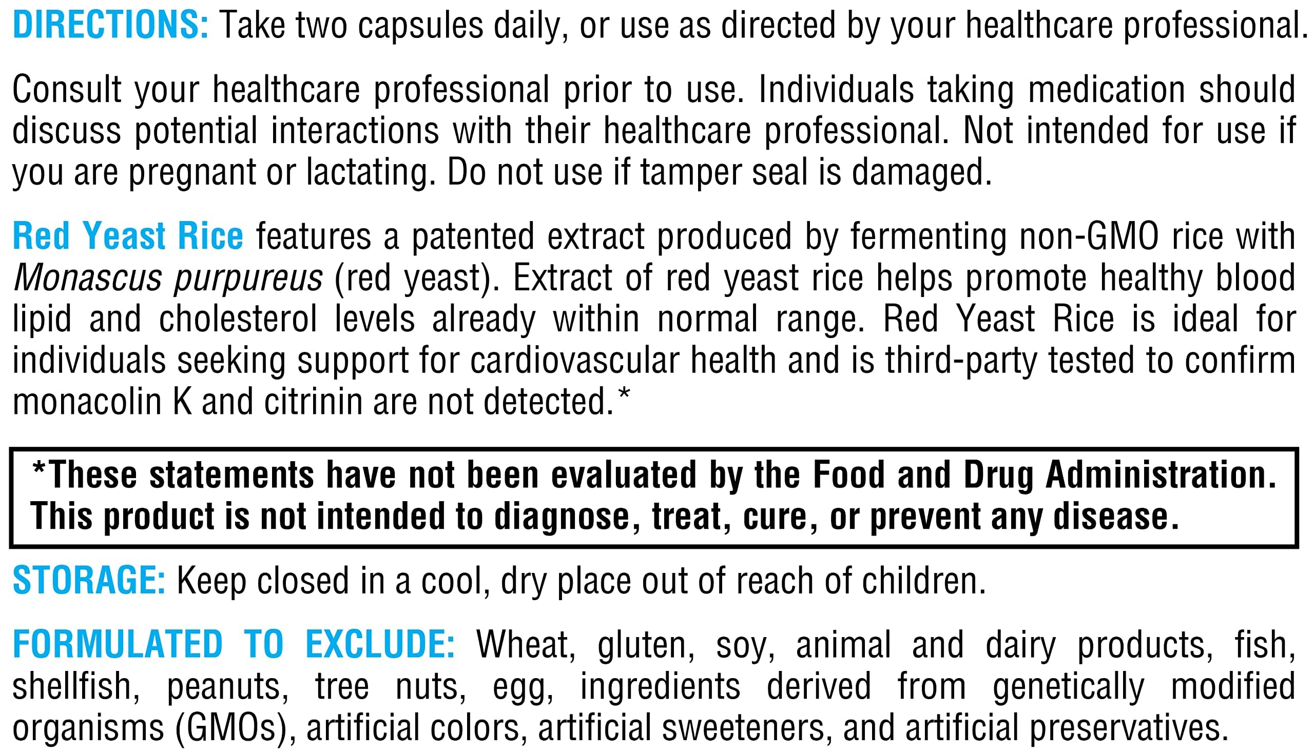 Citrinin-free Red Yeast Rice tablets