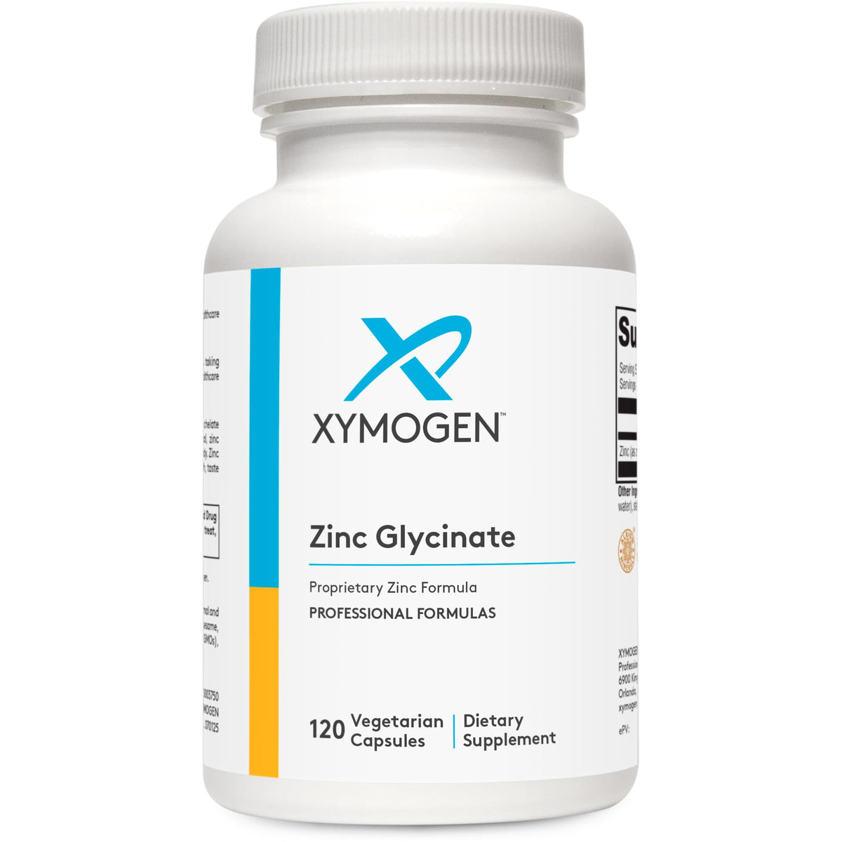 XYMOGEN Zinc Glycinate 20mg bottle front label