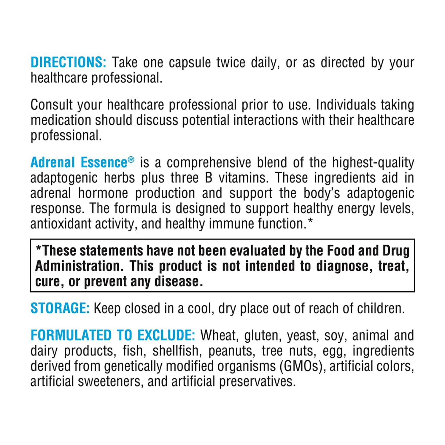 B vitamins capsules with product label