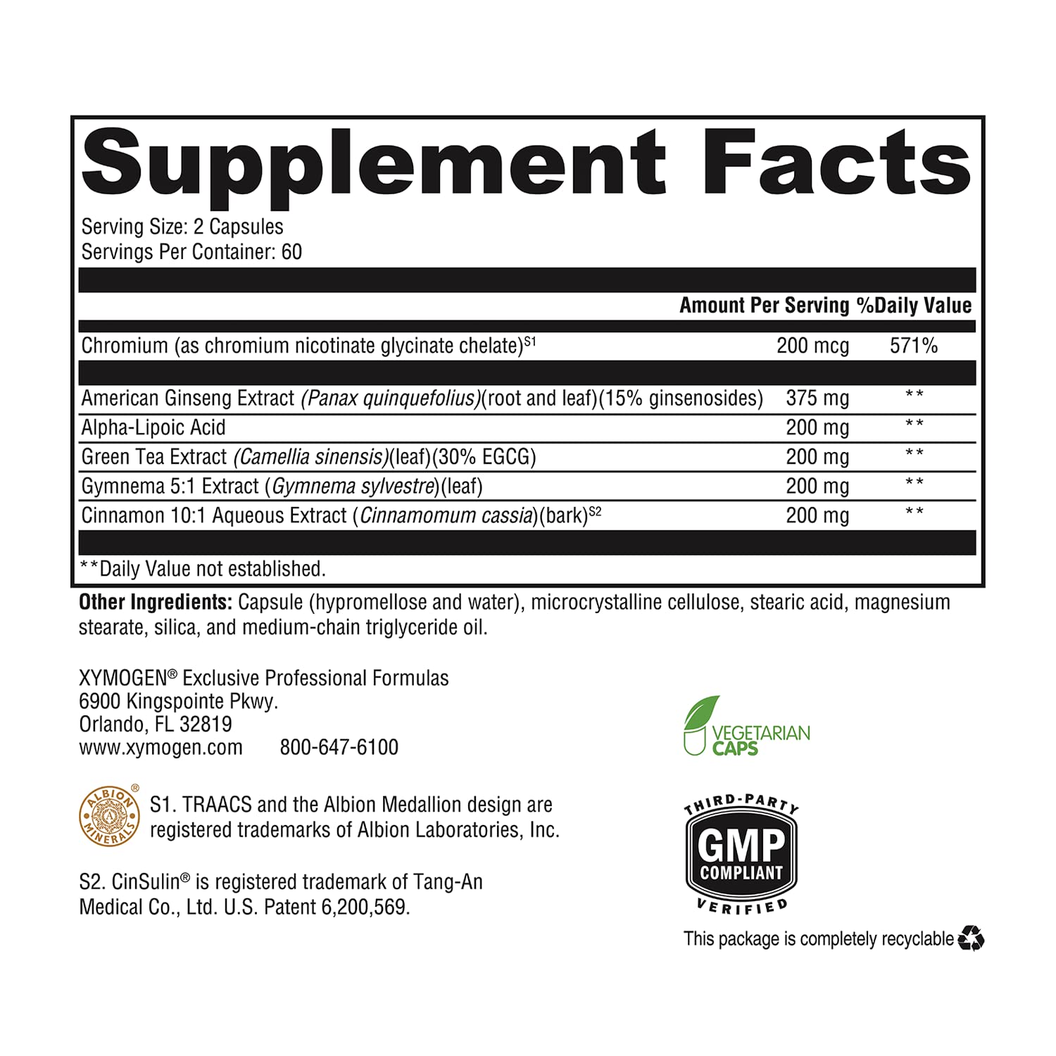 Allergen-free branding for XYMOGEN CinnDromeX