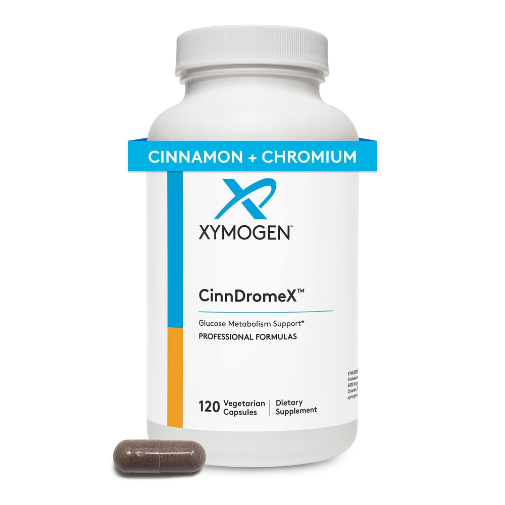 Front view of XYMOGEN CinnDromeX bottle