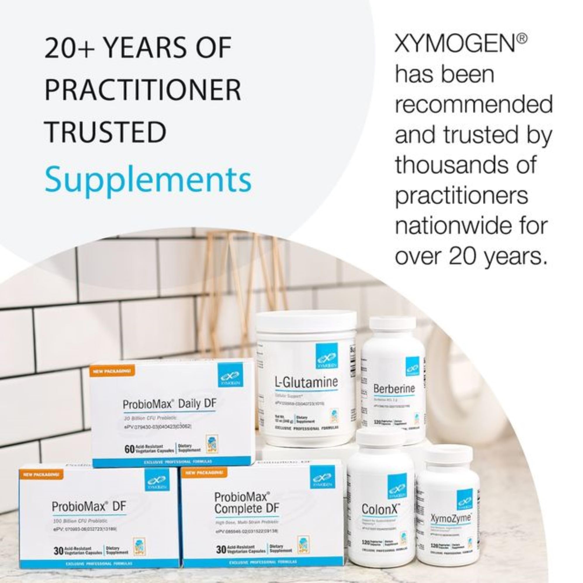 Xymogen cognition support icon hints at mental clarity benefits.
