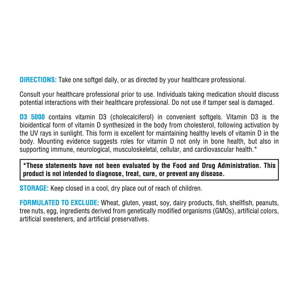 Vitamin D3 5000 IU supplement conceptual image