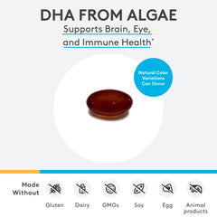 Graphic showing DHA from algae as a non-fish source