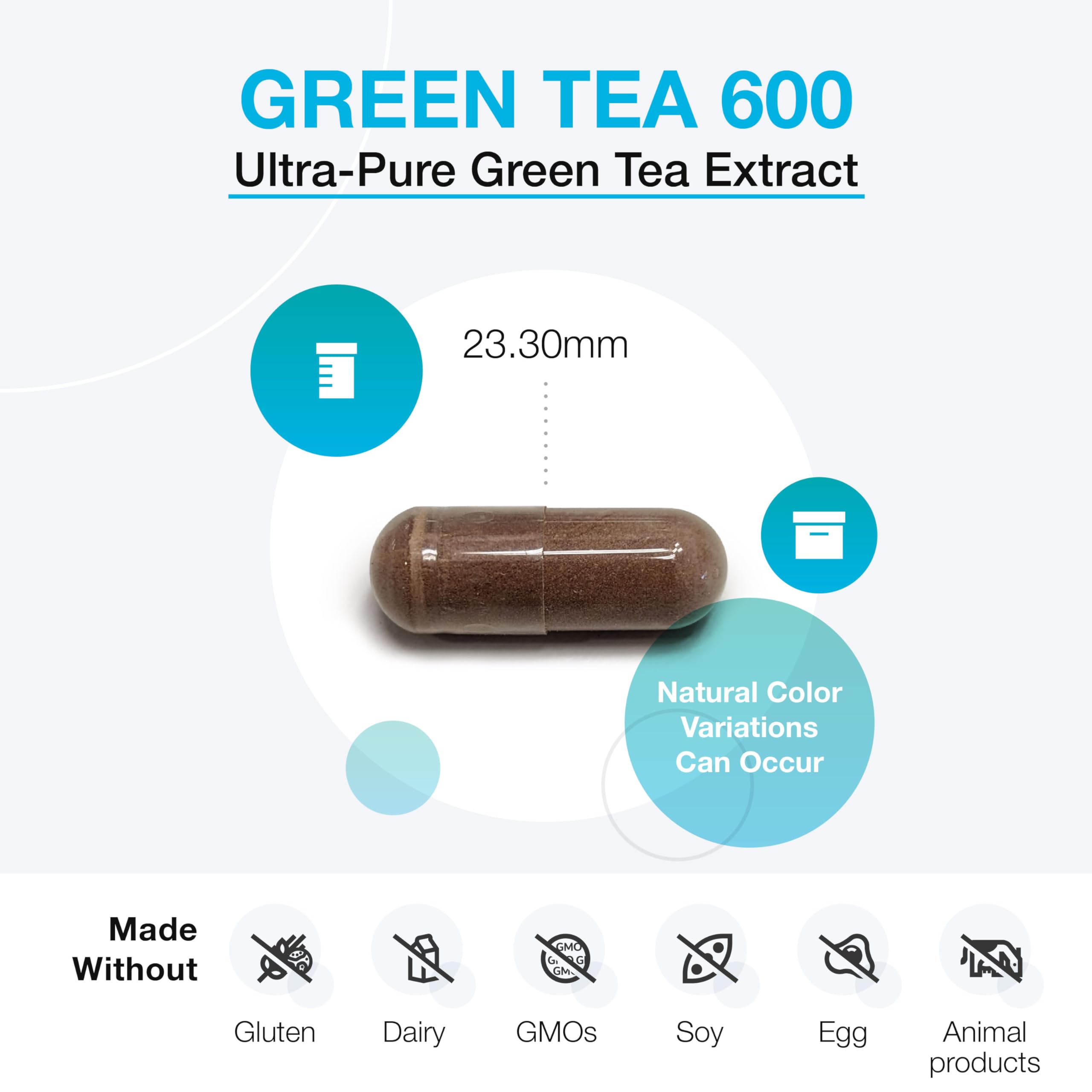 Close-up of Green Tea 600 capsules