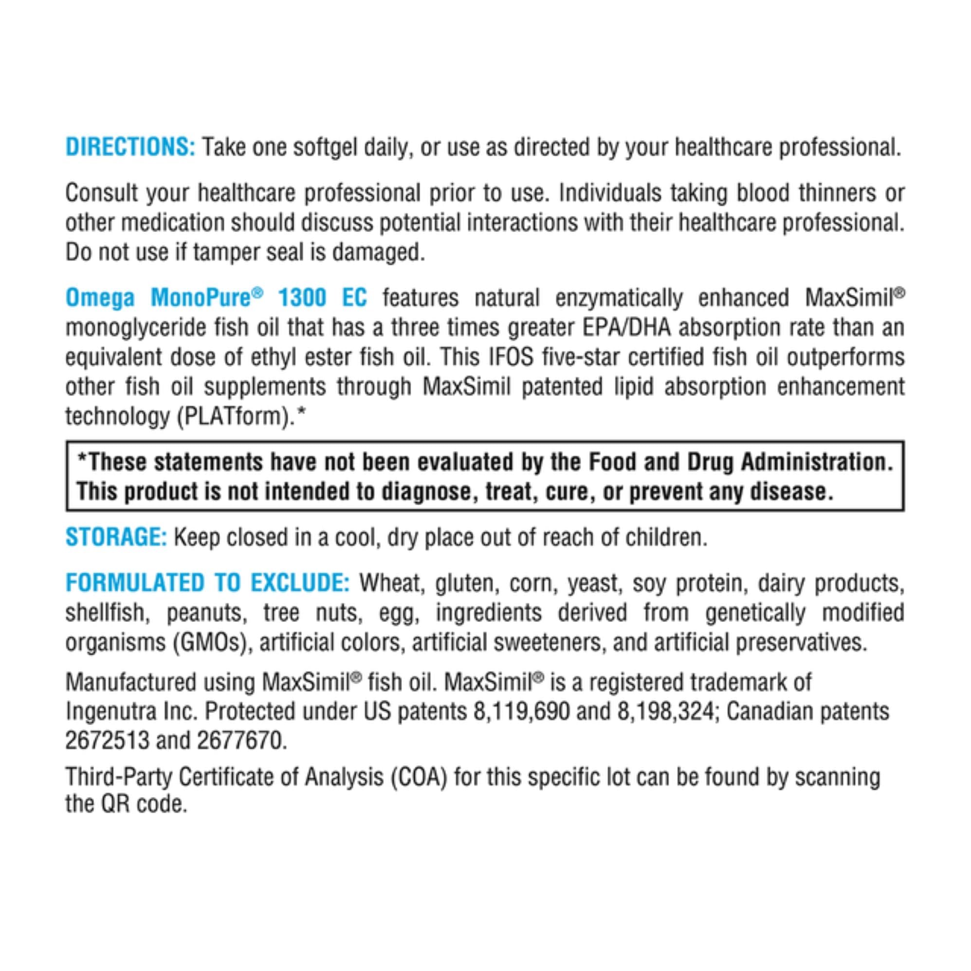 Xymogen MaxSimil absorption graphic visualizes enhanced EPA/DHA uptake.