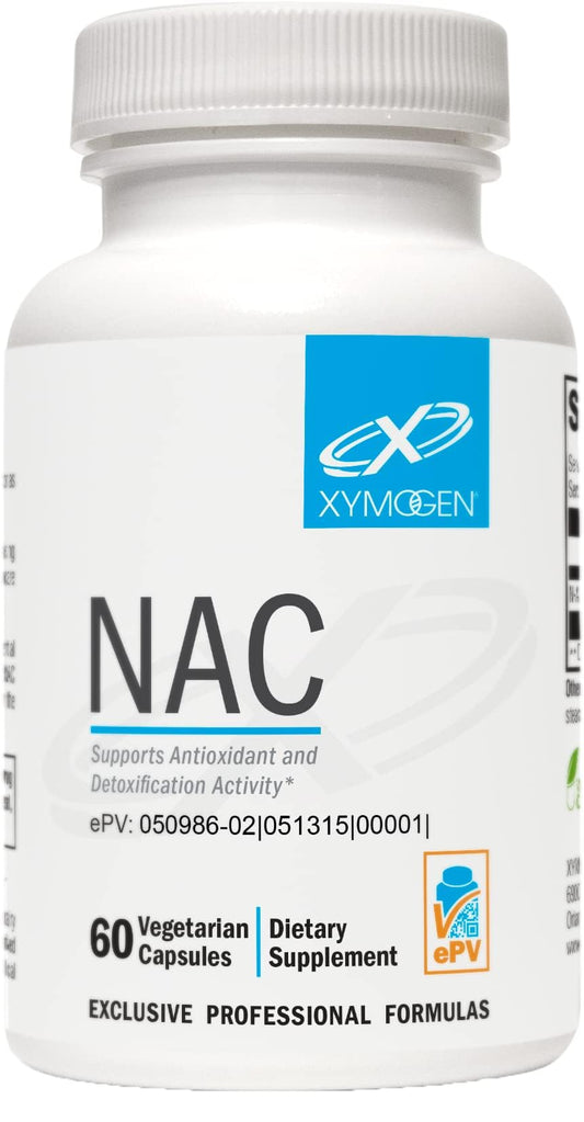 XYMOGEN NAC 600 mg bottle on white background