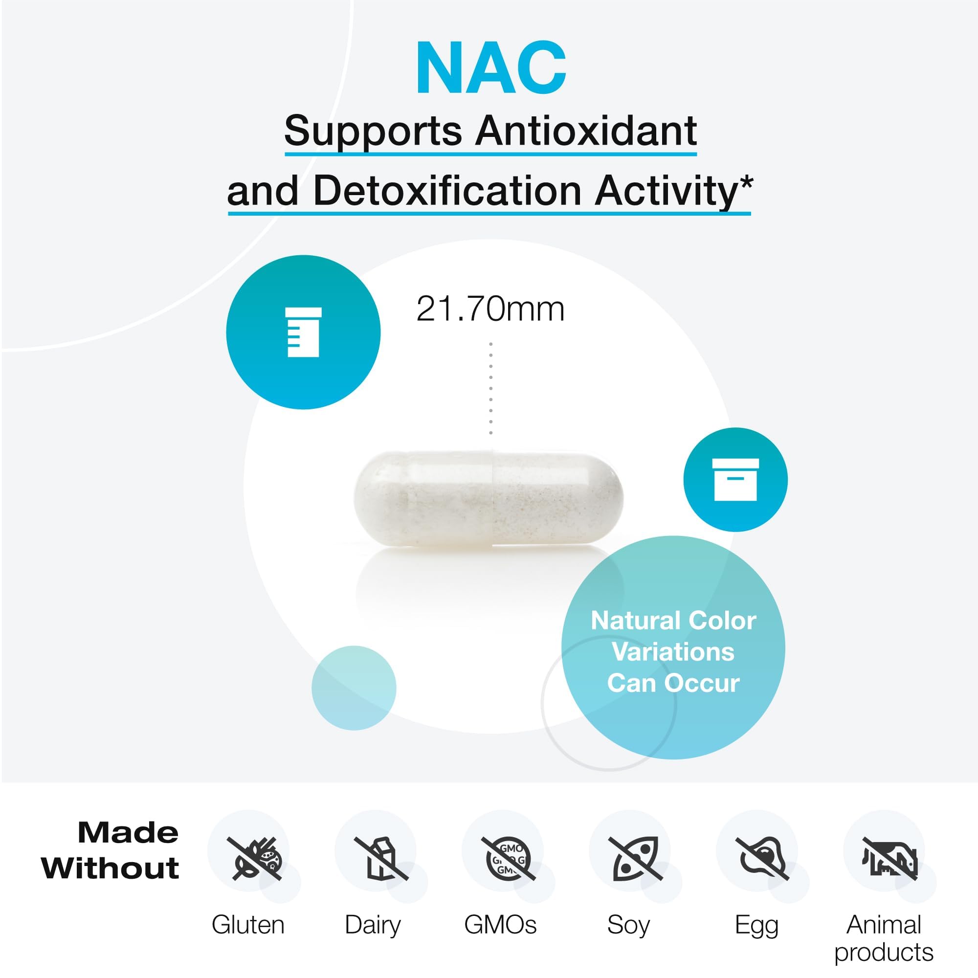 Close-up of NAC 600 mg label