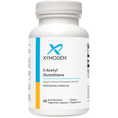 Xymogen S Acetyl Glutathione bottle front view highlighting antioxidant support