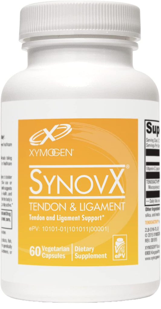 Bottle of XYMOGEN SynovX Tendon & Ligament vitamins, 60 capsules