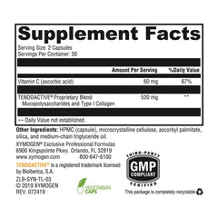 Close-up of SynovX Tendon & Ligament capsules in bottle