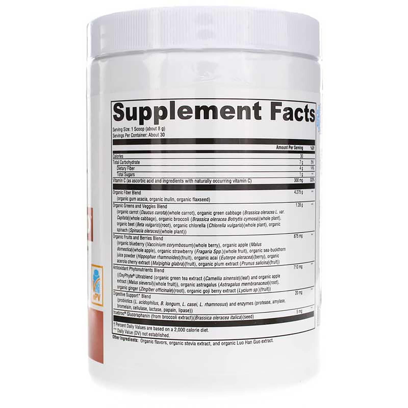 Close-up of greens and reds superfood powder